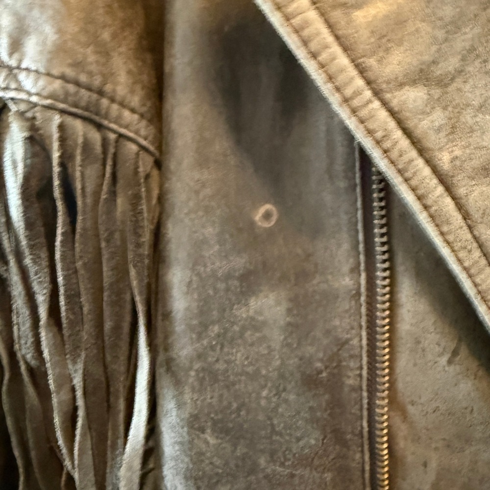 Vintage AM2 by Andrew Marc Leather Biker Jacket w/ Fringe – Size Medium - Picture 9 of 11